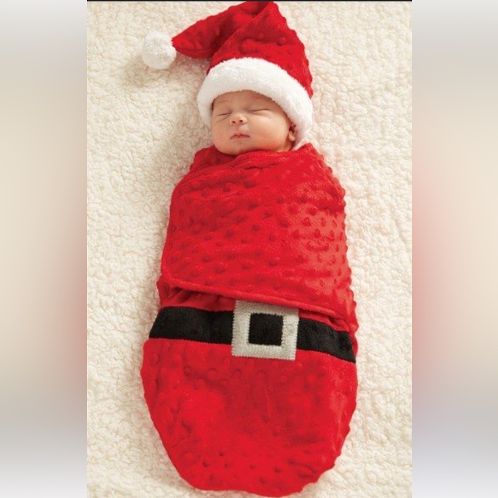 0-3 months Santa swaddle wrap for baby